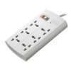 Model: SZM604 Six universal standard outlets Surge protection Double break safety switch Flame retardant material