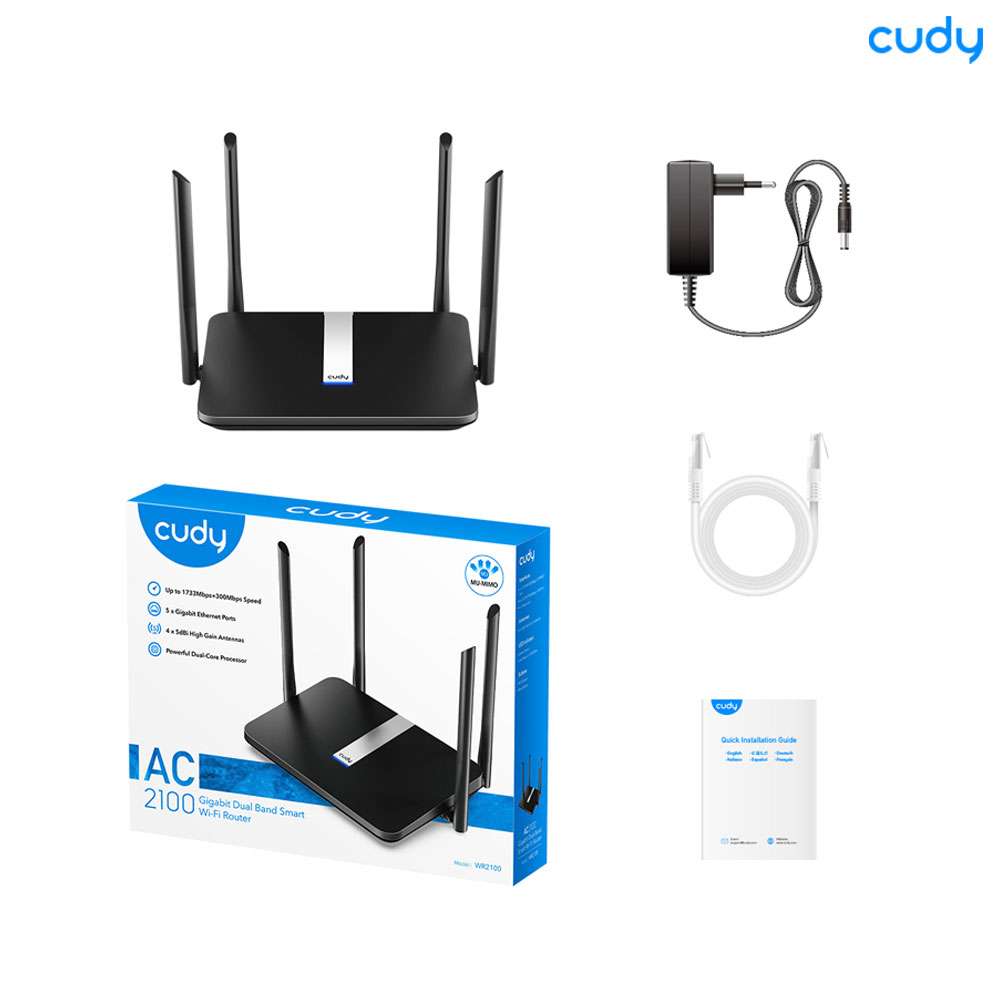 cudy WR2100 Dual Band 1733mbps Wifi Router